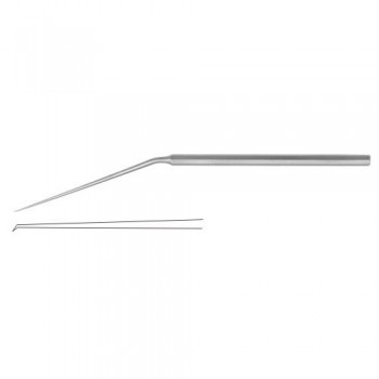 Micro Ear Hook Angled 45° Stainless Steel, 15.5 cm - 6" Tip Size 0.3 mm